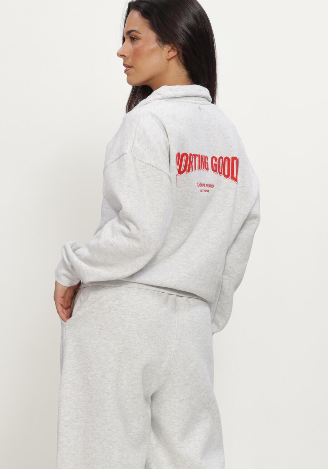 Grijze BJORN BORG Sweater BORG HALFZIP SWEATSHIRT - large