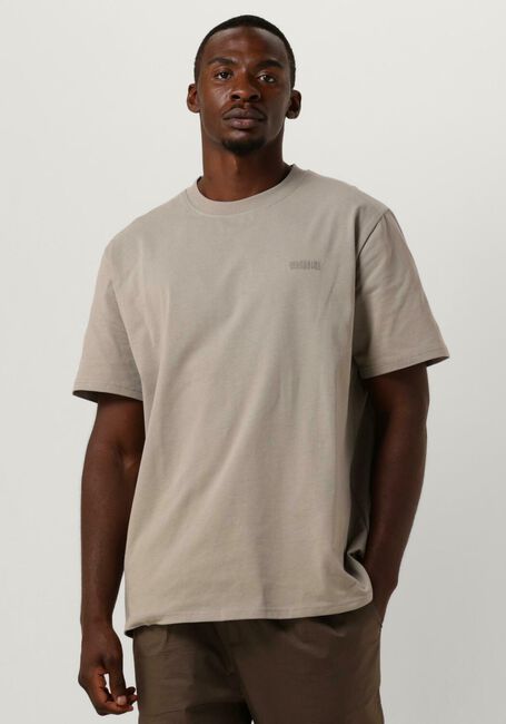 Taupe WOODBIRD T-shirt BAINE BASE TEE - large