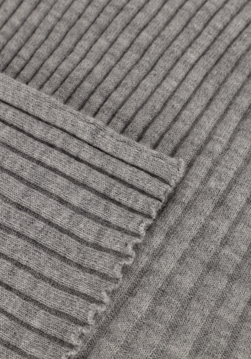 Grijze MOS MOSH T-shirt RELENA RIB SS CREW NECK KNIT - large