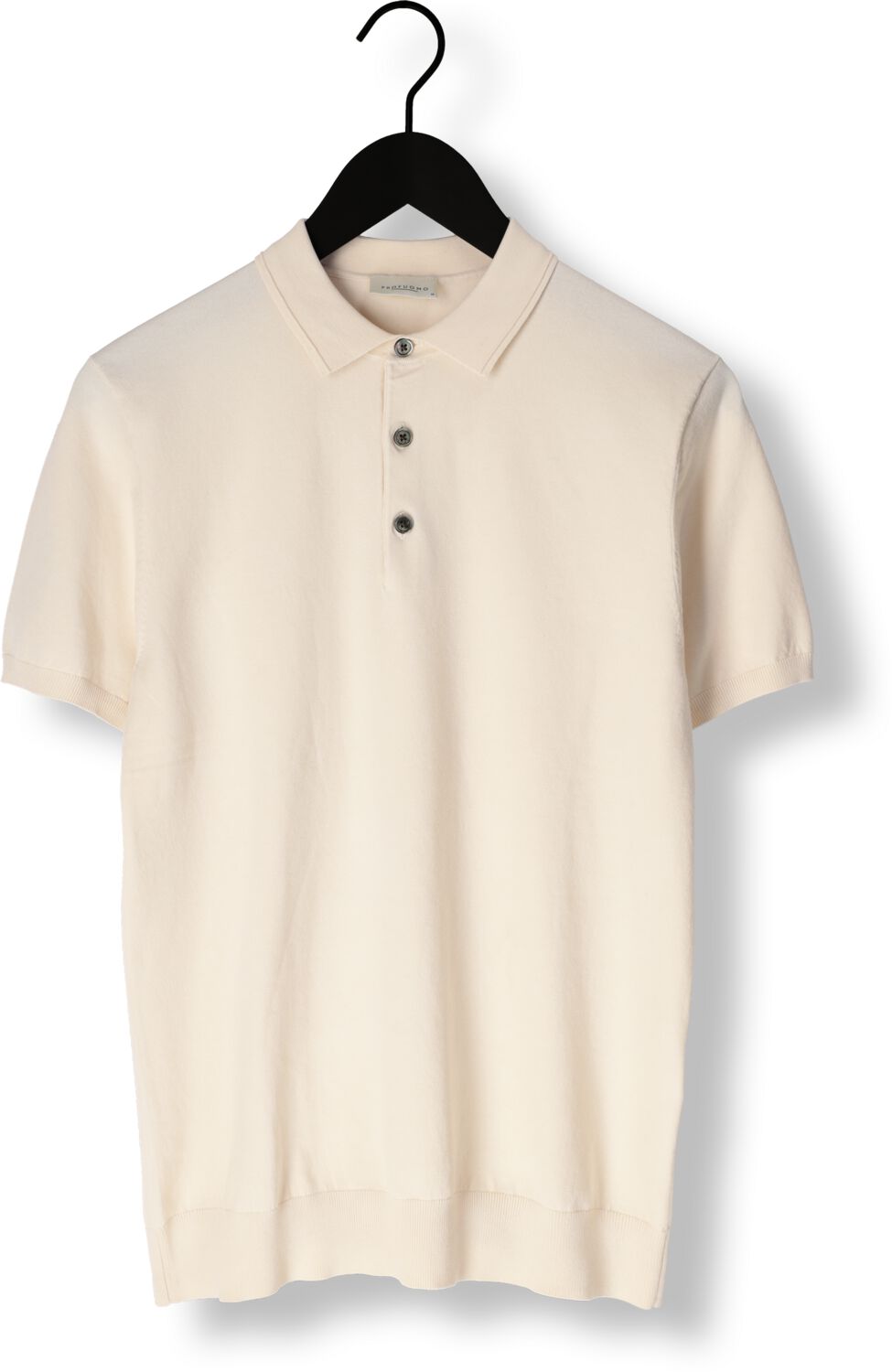 PROFUOMO Heren Polo's & T-shirts Polo Short Sleeve Gebroken Wit