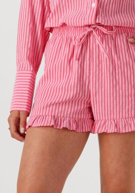 Beige COLOURFUL REBEL Wijde broek SENSA STRIPED RUFFLE SHORT - large