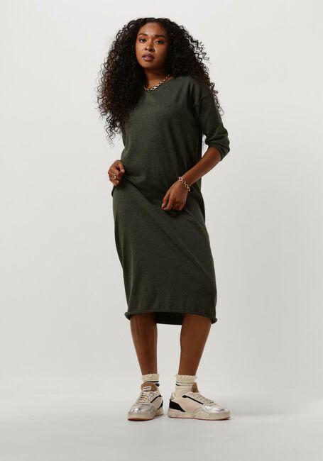 Khaki PENN & INK Midi jurk W23B217 - large
