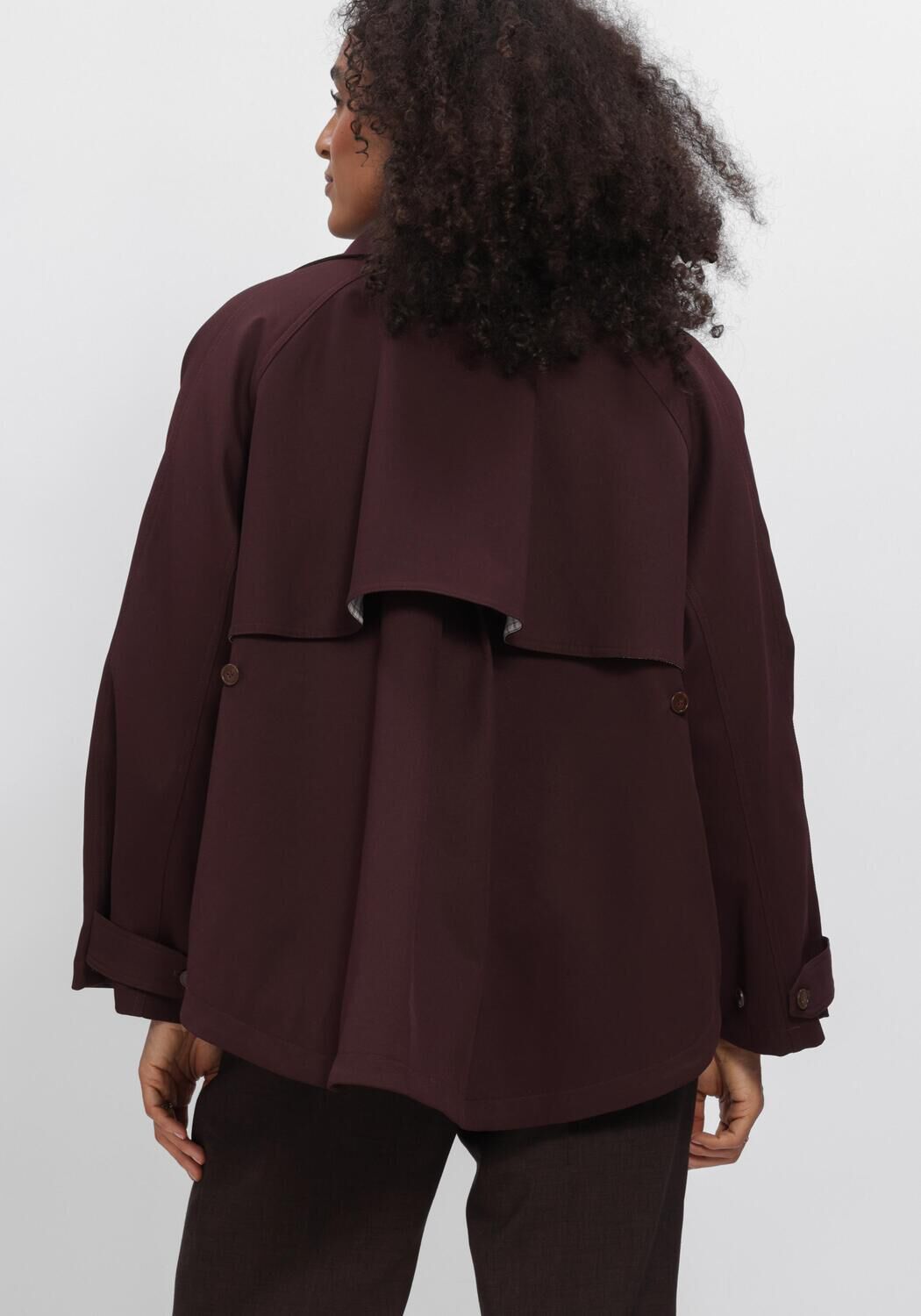 AIMEE THE LABEL Dames Jassen Lombokw6 Trenchcoat Bordeaux