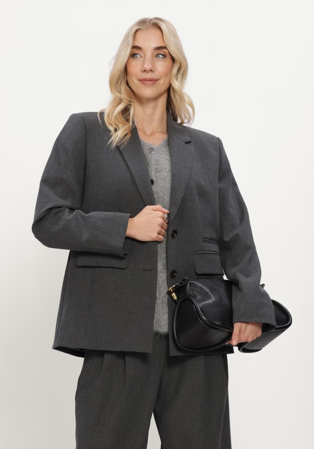 Grijze MSCH COPENHAGEN Blazer MSCHINGE HENRIKE LOOSE BLAZER - large