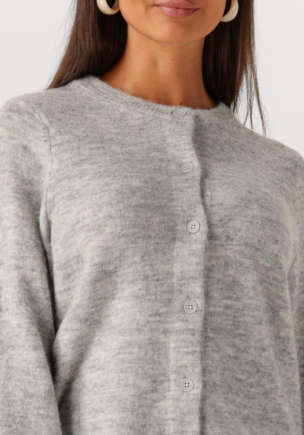 SELECTED FEMME Dames Truien & Vesten Slflulu New Ls Knit Cardigan Grijs