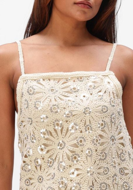 Creme SUNCOO Mini jurk CHELBY - large