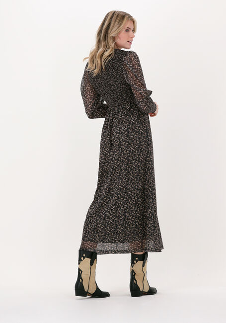 Zwarte CO'COUTURE Maxi jurk MESH FLOWER SMOCK DRESS - large