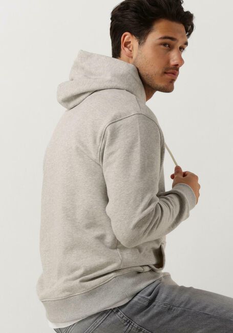 Lichtgrijze SCOTCH & SODA Sweater ESSENTIAL LOGO BADGE HOODIE - large