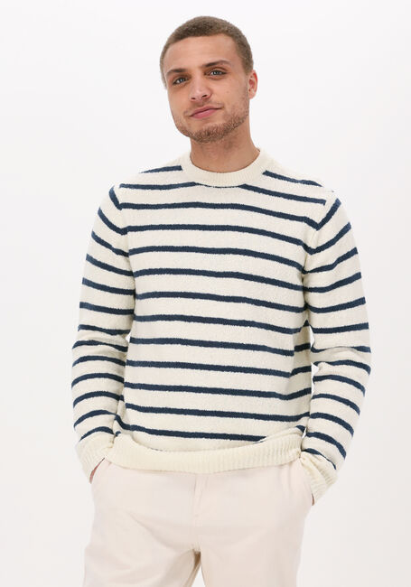 Blauwe ANERKJENDT Trui AKRICO STRIPE KNIT - large