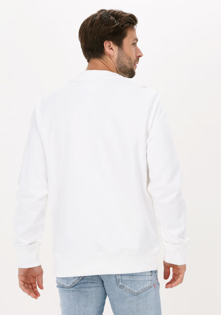 Witte CALVIN KLEIN Sweater BLOCKING INSTITUTIONAL CREW NECK - large
