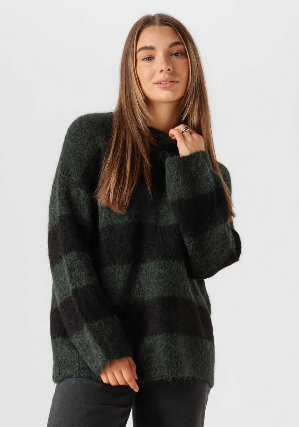 SELECTED FEMME Dames Truien & Vesten Slfgabella Ls Knit O-neck Camp Groen