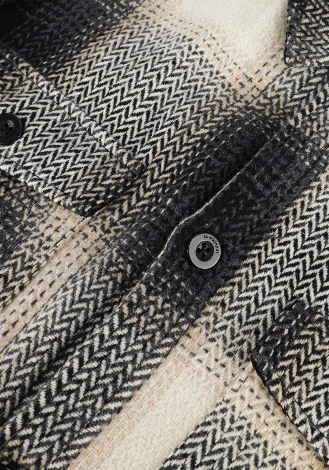 Blauwe ANERKJENDT Overshirt AKLION THICK CHECK OVERSHIRT - large