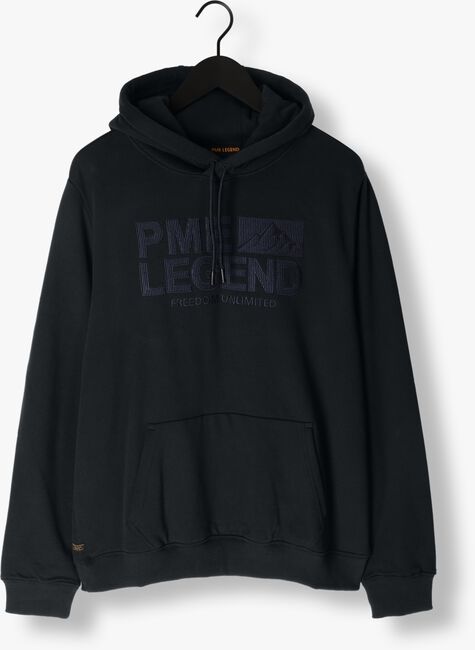 Donkerblauwe PME LEGEND Sweater HOODED SOFT TERRY BRUSHED - large