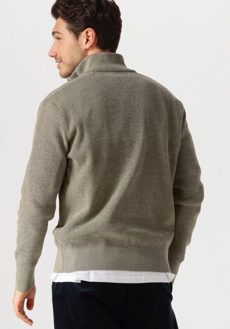 Groene SELECTED HOMME Trui SLHRODNEY LS HIGH NECK HALF ZIP - large