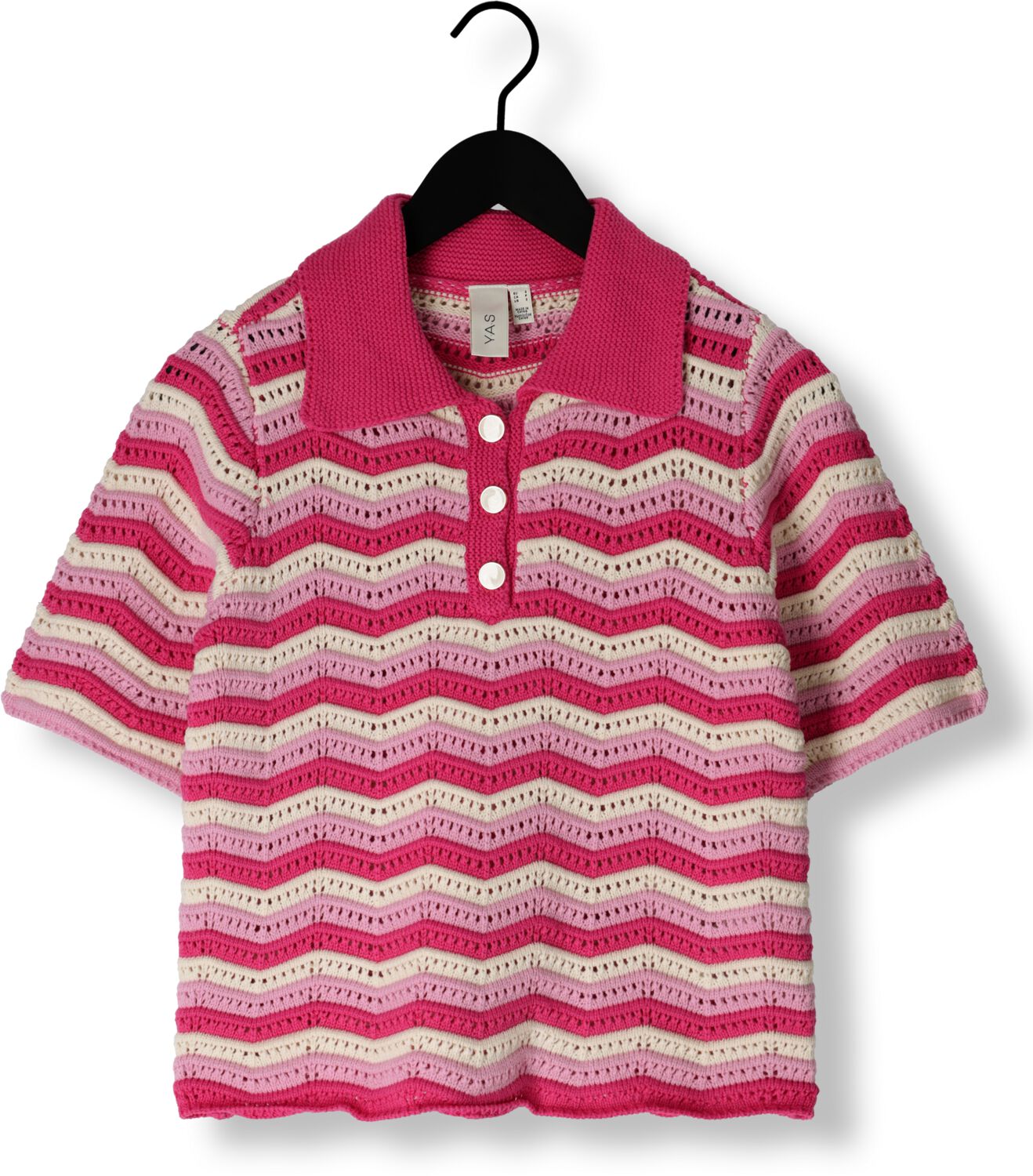 Y.A.S. Dames Tops & T-shirts Yasfuro Ss Knit Top Roze