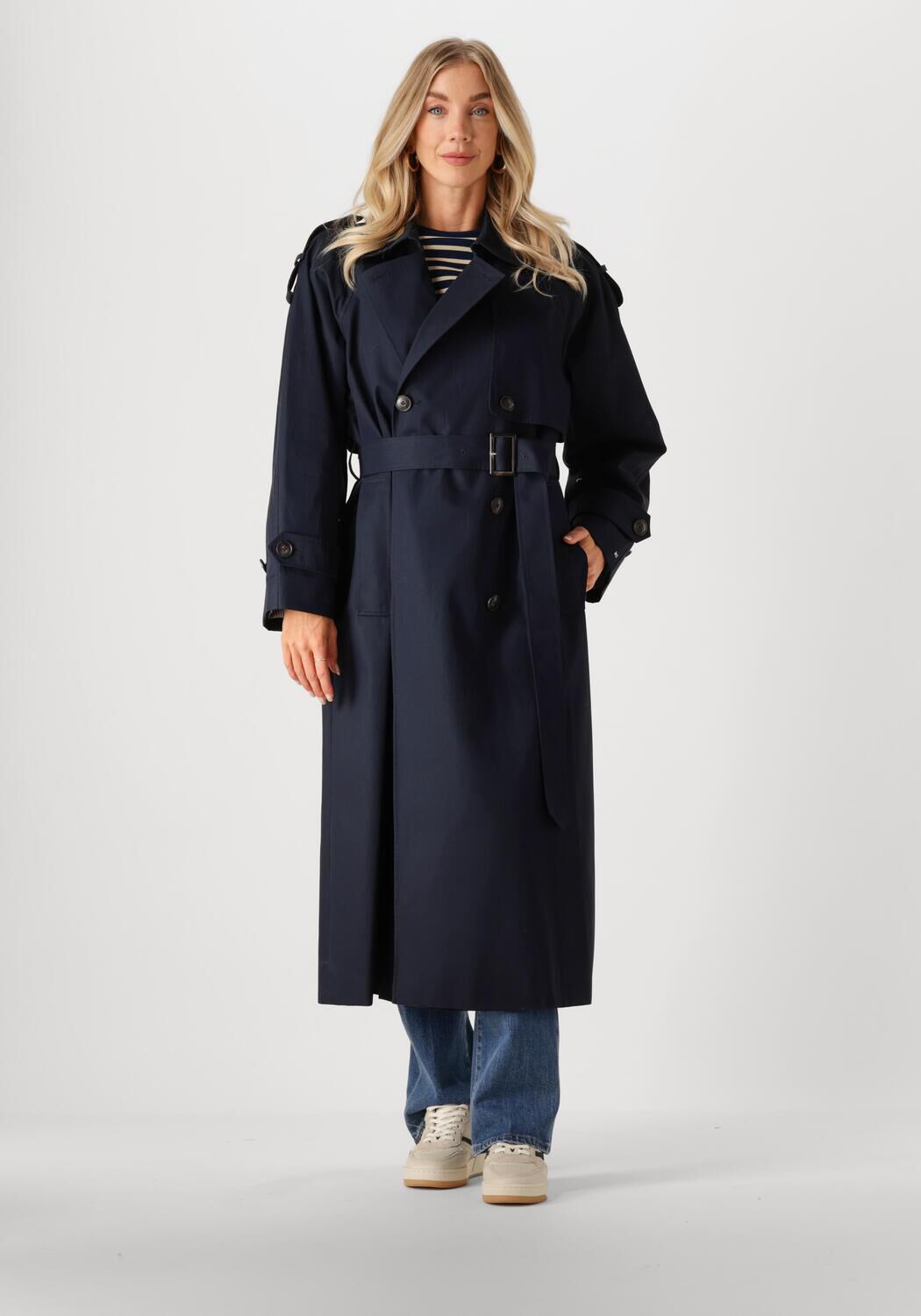 TOMMY HILFIGER Dames Jassen Oversized Trench Coat Blauw