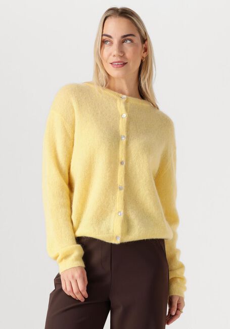 Gele STUDIO ANNELOES Trui BIBI MOHAIR CARDIGAN - large