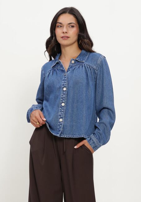 Blauwe MSCH COPENHAGEN Blouses MSCHAGO RUE SHIRT - large