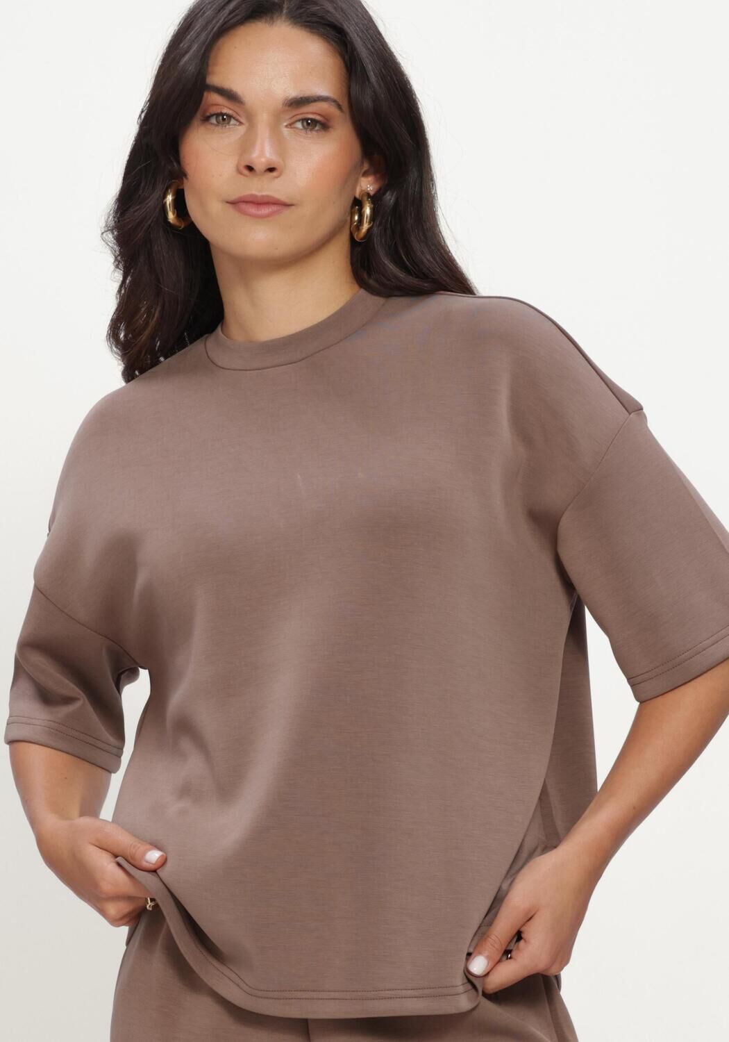 Bruine SELECTED WOMEN T-shirt SLFOVERSIZED TENNY TEE - large