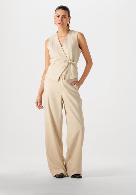 Beige NEO NOIR Pantalon EMMETT MELANGE PANTS - large