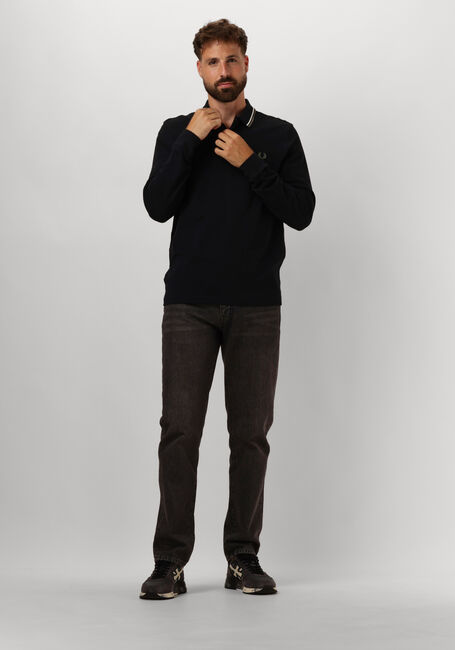 Zwarte FRED PERRY Polo TWIN TIPPED FRED PERRY SHIRT LONG SLEEVE - large