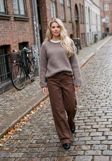 Taupe INWEAR Trui JETRAIW PULLOVER - large