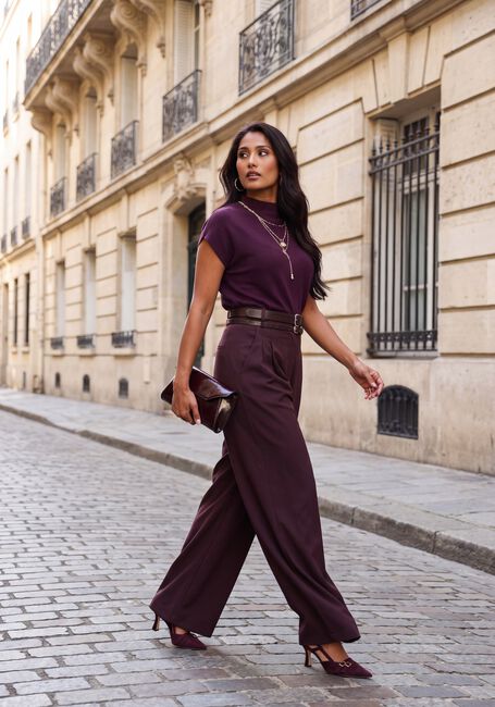 Bordeaux CAROLINE BISS Wijde broek 4551 - large