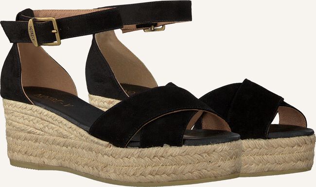 Zwarte NOTRE-V Platte sandalen PATTED LEATHER INSOCK Zwarte NOTRE-V Platte sandalen PATTED LEATHER INSOCK - large