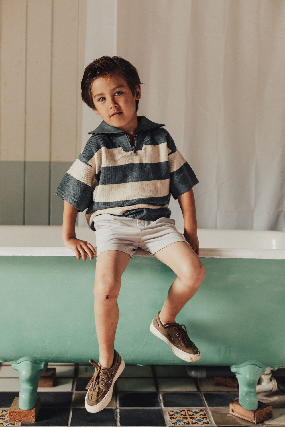 BAJE STUDIO Jongens Polo's & T-shirts Fao Creme