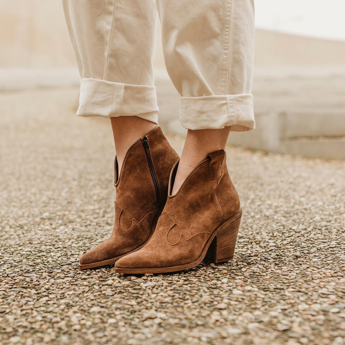 Cognac VERTON Enkellaarsjes SKE15 - large