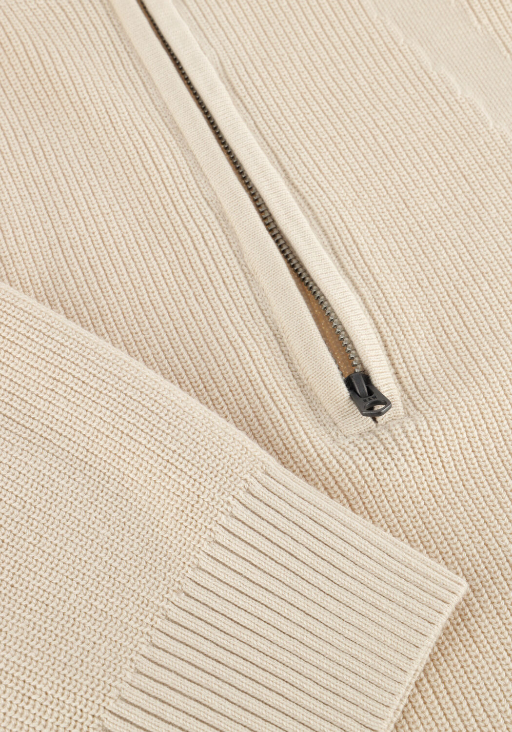 Ecru G-STAR RAW Trui STRUCTURE HALF ZIP KNIT - large