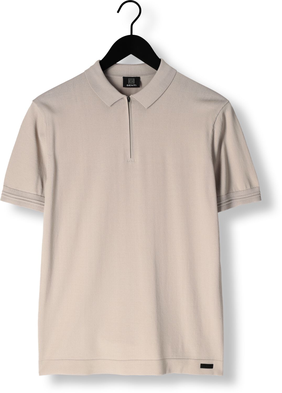 GENTI Heren Polo's & T-shirts Polo Zip Ss K2053-1260 Beige