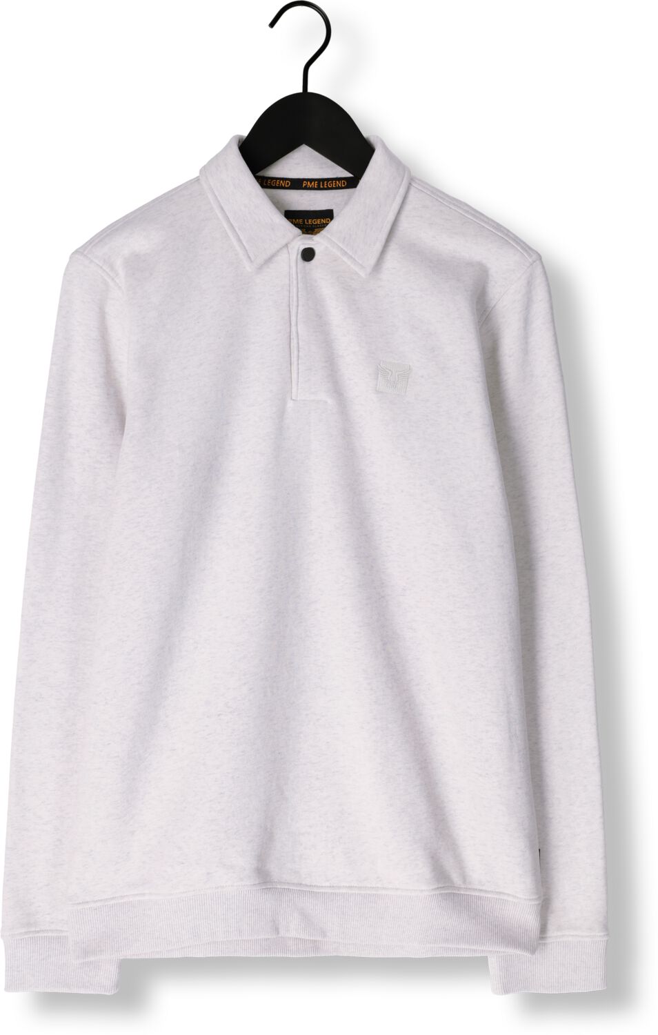 PME LEGEND Heren Truien & Vesten Half Button Collar Soft Brushed Fleece Wit