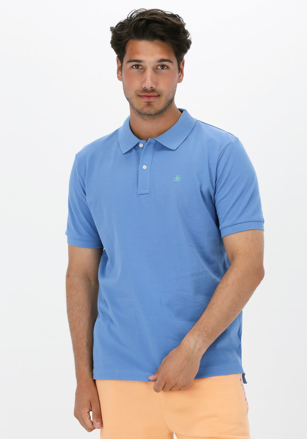 blauwe scotch soda polo classic pique polo in organic cotton