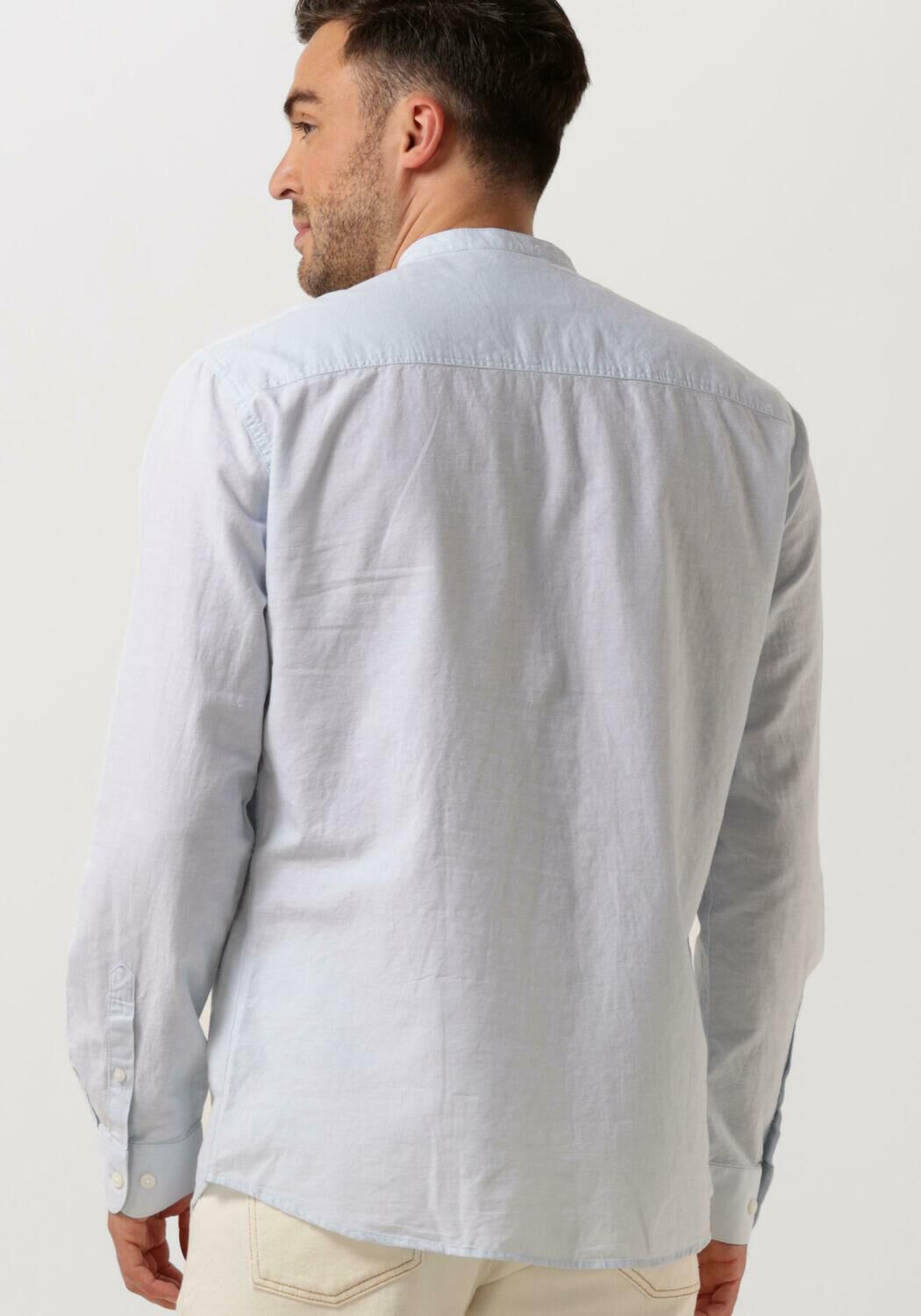 SELECTED HOMME Heren Overhemden Slhregnew-linen Shirt Ls Band Blauw