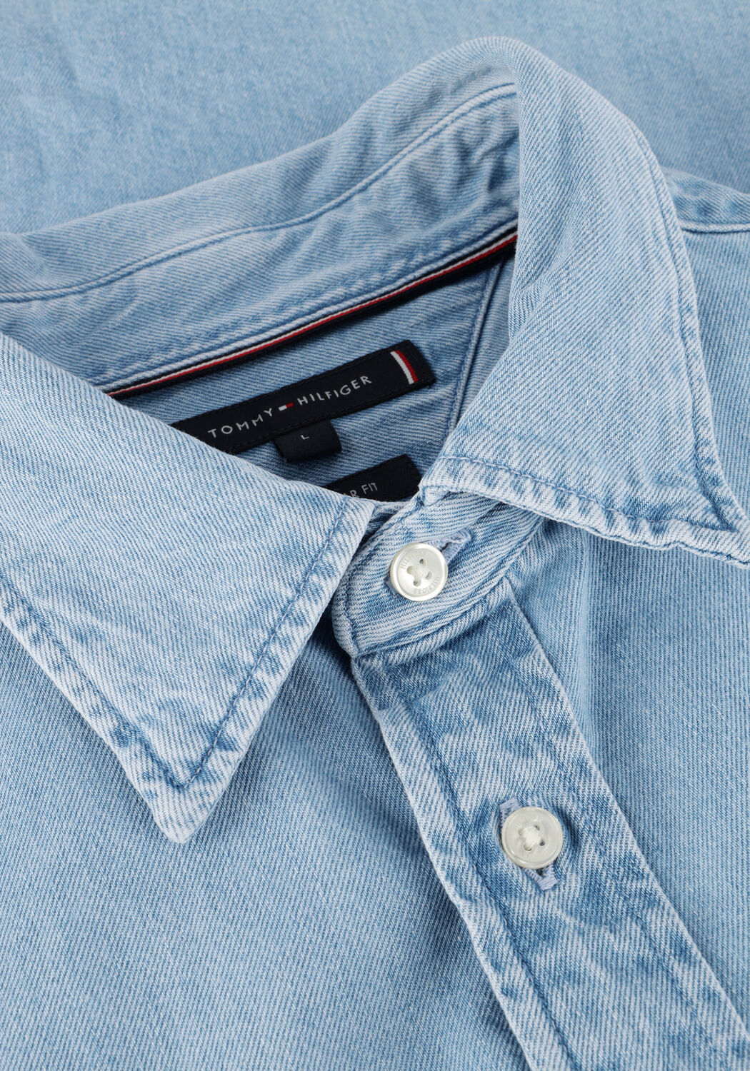 Blauwe TOMMY HILFIGER Overshirt DENIM RF SHIRT - large