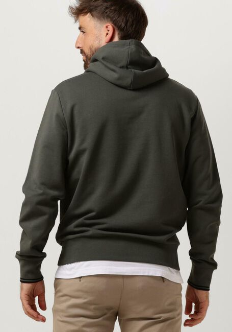 Olijf FRED PERRY Truien/vesten TIPPED HOODED SWEATSHIRT - large