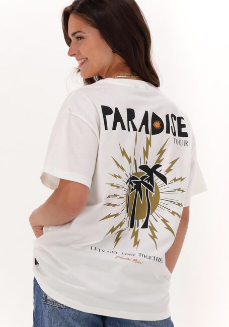 Gebroken wit COLOURFUL REBEL T-shirt PARADISE TOUR LOOSEFIT TEE - large