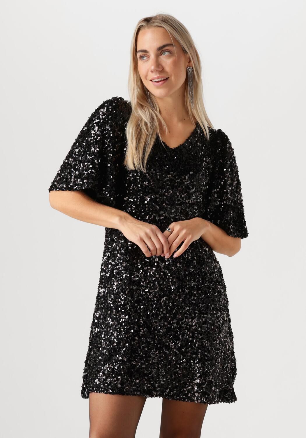 Moves Zwarte Mini Jurk Manalina Black Dames