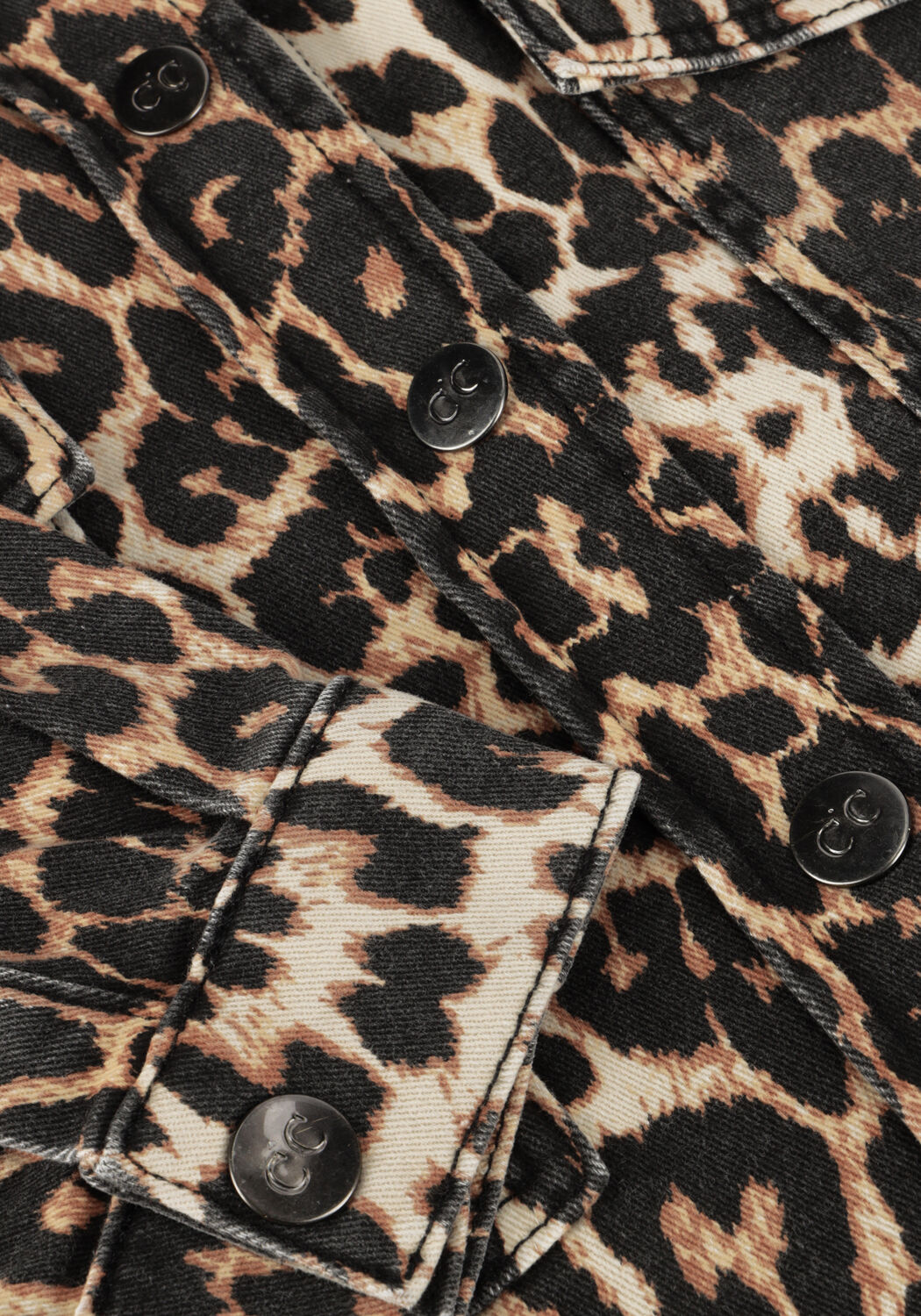 Bruine CO'COUTURE Blouses LEOCC DENIM CROP SHIRT - large