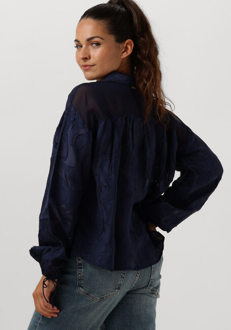Blauwe POM AMSTERDAM Blouses JAQCUARD MIDNIGHT BLUE - large
