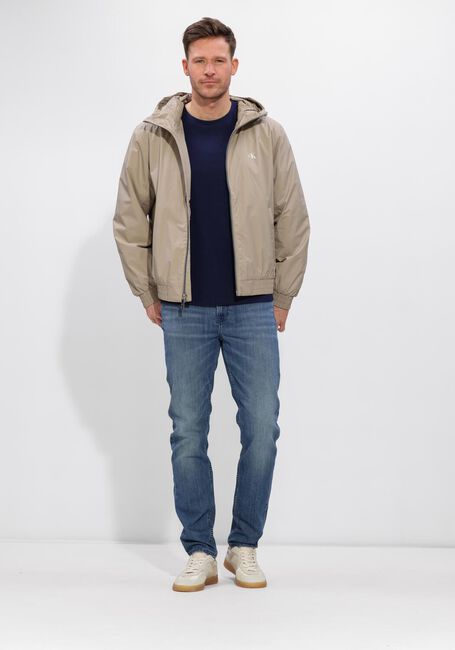 Beige CALVIN KLEIN Jack LS HOODED RIPSTOP HARRINGTON JKT - large