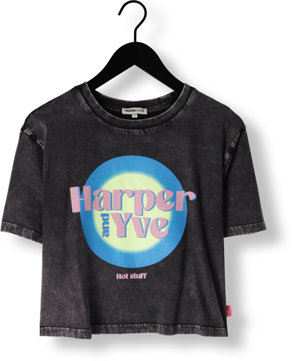 HARPER & YVE Dames Tops & T-shirts Hotstuff-ss Cropped Zwart