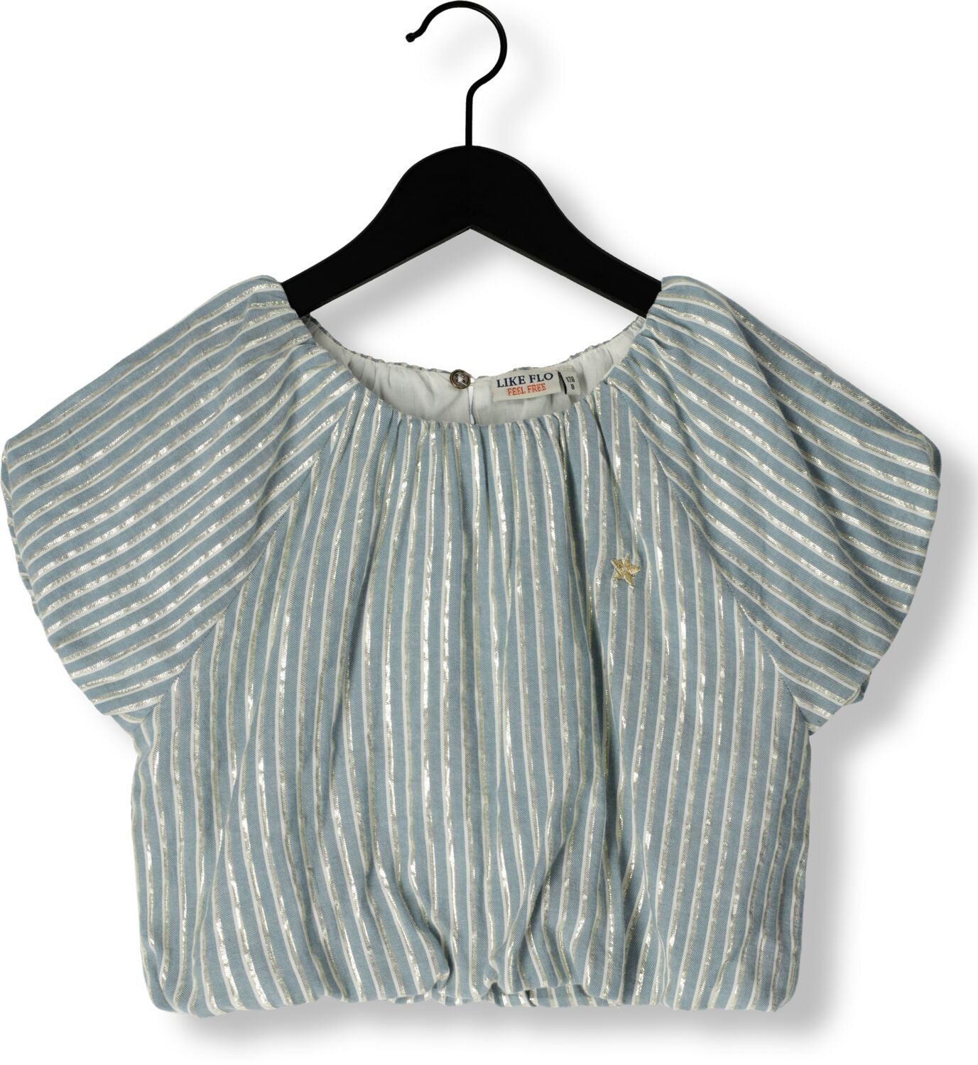 LIKE FLO Meisjes Blouses Carmen Flo Balloon Top Lichtblauw