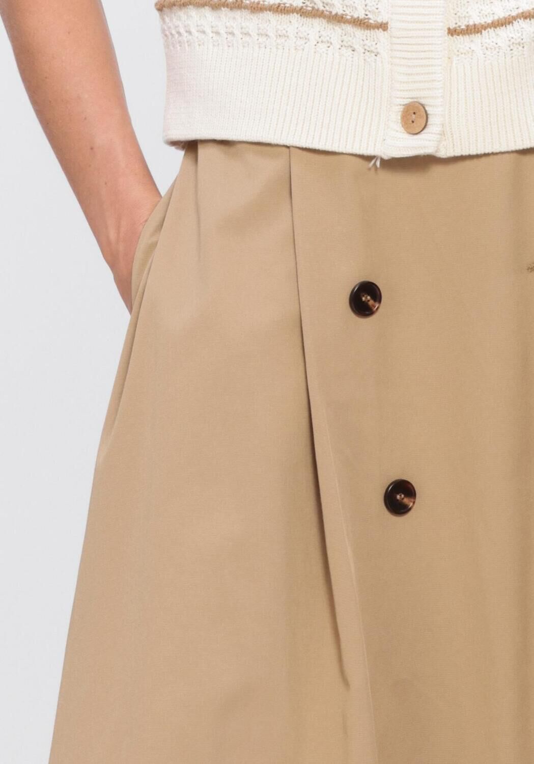 Camel Y.A.S. Rokken YASTIMALA HW LONG TRENCH SKIRT - large