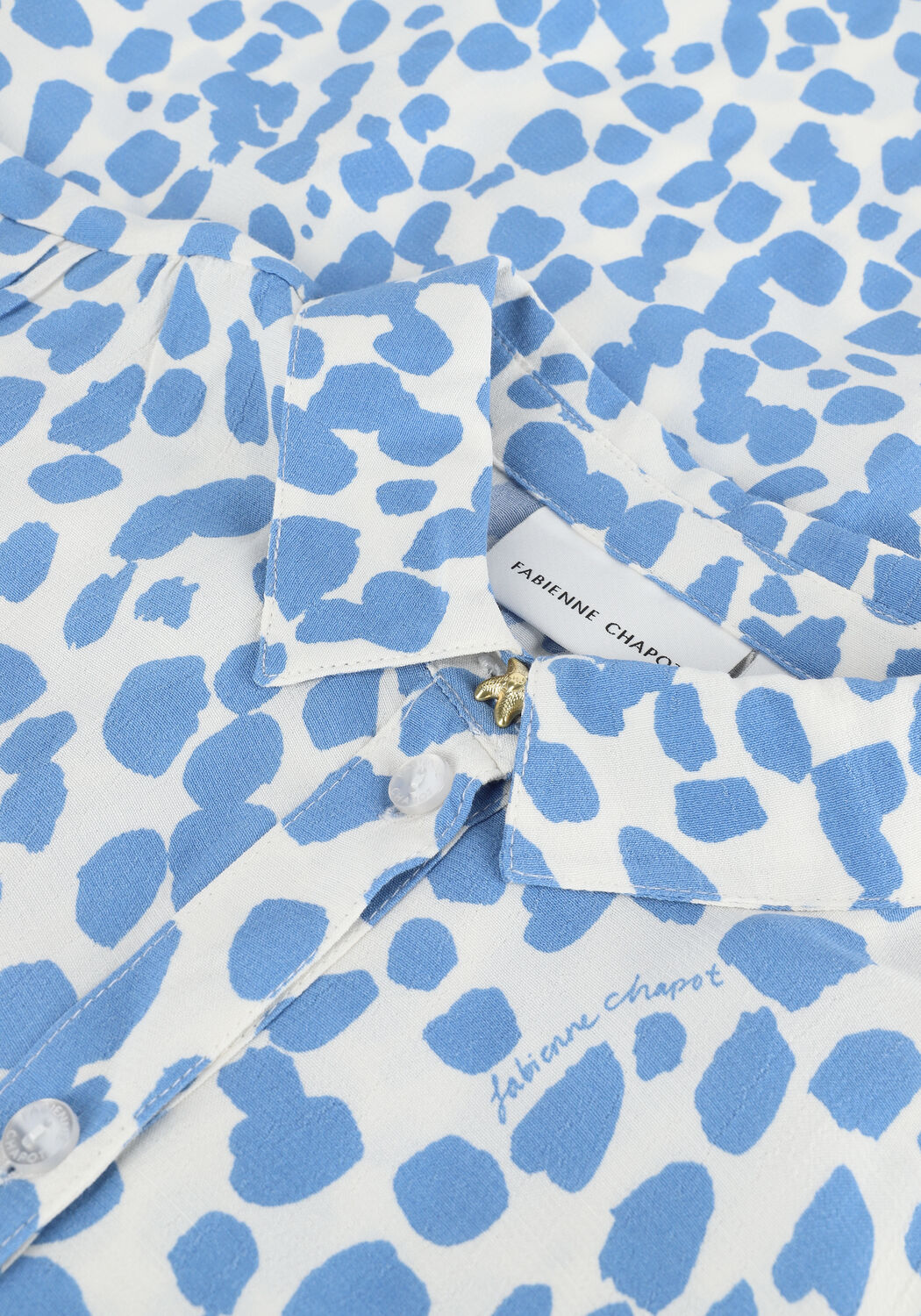 Lichtblauwe FABIENNE CHAPOT Mini jurk BOYFRIEND DRESS - large