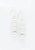 Gouden NOTRE-V Oorbellen EARRING PEARLS - medium