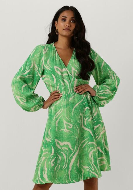 Groene SELECTED FEMME Mini jurk SLFFIOLA WRAP DRESS - large