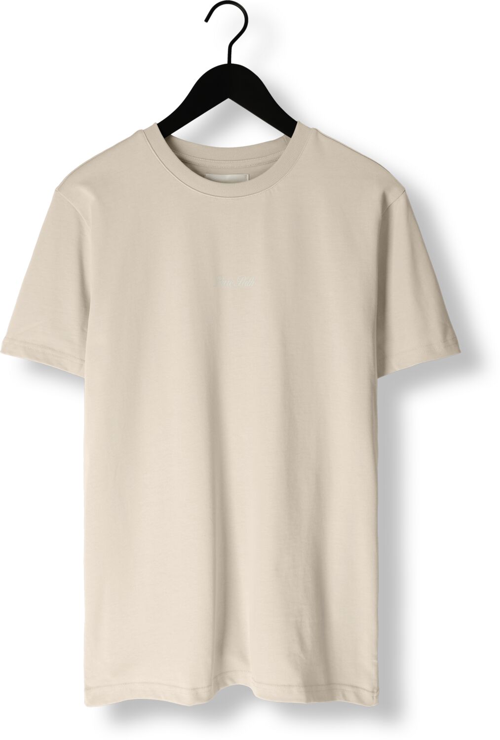 PURE PATH Heren Polo's & T-shirts Tshirt With Front And Back Print Zand