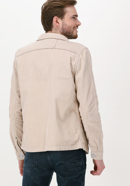 Beige CAST IRON Overshirt BUTTON JACKET CORDUROY WORKER - large